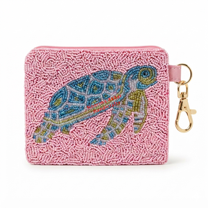 Monedero de cuentas con diseño de vaca rosa y corona floral, cartera con cremallera hecha a mano para regalos de boutique y accesorios de moda - Product Image 6