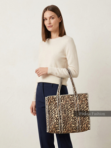 Handmade Leopard Print Quilted Cotton Tote <b>Bag</b> Large Capacity Jaipur Hand Block Printed Women Shoulder <b>Bag</b> for Travel <b>Work</b> - Product Image 6