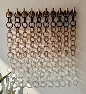 Divisor de Habitaciones de Resina Translúcida con Efecto Degradado Ombre, Decoración de Pared con Cadena Acrílica - Product Image 4