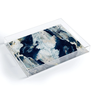 Multicolour Printed <b>Clear</b> Acrylic Serving Storage Tray For Tea Coffee Snacks Breakfast Organizer Platter For Home Cafes & Hotels - Product Image 6