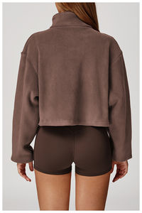 Veste coupe-vent et chaude à col montant avec cordon de serrage autrichien pour femme, idéale pour la course à pied, le sport et le yoga - Product Image 2