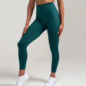 2026 Trendy High Waist <b>Seamless</b> Full Length <b>Leggings</b> Solid Color Sporty Stretch Breathable Knitted Women's <b>Leggings</b> - Product Image 1