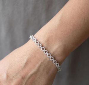 <b>Infinity</b> Moissanite <b>Bracelet</b> 925 Sterling Silver VVS1 D Color Luxury Tennis <b>Bracelet</b> for Her and Him Elegant Fine Jewelry Gift - Product Image 2