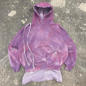 เสื้อฮู้ดดี้ทรงโอเวอร์ไซส์ ย้อมสีแบบแอซิดวอช สำหรับผู้ชาย ผ้าฝ้าย 100% เนื้อหนา สไตล์สตรีทแวร์ ปี 2026 - Product Image 5
