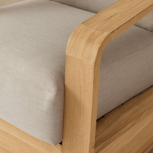 Sillón Giratorio Premium para Exteriores, Madera de Teca Sólida, Cojines Tapizados, Base Giratoria, Diseño Ergonómico, Muebles de Lujo para Hotel - Product Image 6