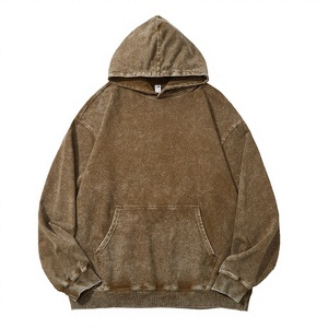 Sweat-shirt à capuche surdimensionné personnalisé 450 GSM délavé à l'acide, 100 % coton épais, style vintage, OEM ODM pour moi - Product Image 3