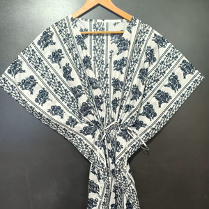 Natural Waist Indian Handmade Cotton <b>Kaftan</b> Summer Clothing Printed Cotton <b>Kaftan</b> Top Ladies Free Size Summer Printed <b>Kaftan</b> - Product Image 1