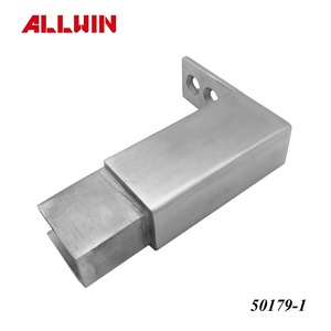 Modern Design Stainless Steel 180 Degree Slot Tube Glass Glazing Top Rail Cap Inline Connectors <b>for</b> Hotels - Product Image 5