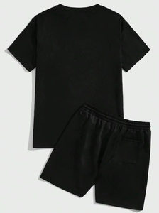 Top Quality Men T Shirt and Shorts <b>Set</b> Breathable Cotton Gym Fitness Summer Wear Outfit OEM Manufacturer - Product Image 6
