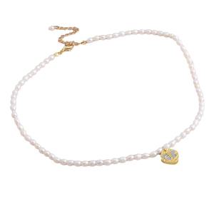 สร้อยคอลูกปัดไข่มุกน้ำจืดธรรมชาติหรูหราสไตล์ฝรั่งเศสให้ความรู้สึกหรูหราระดับไฮเอนด์อารมณ์อเนกประสงค์ที่เรียบง่าย - Product Image 5