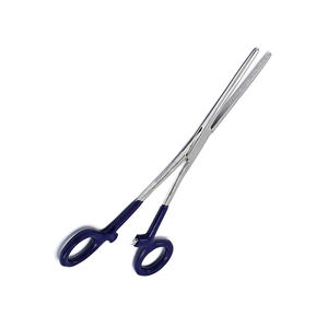 Pinzas Hemostáticas Manuales Rectas para Uso Quirúrgico, Color Azul Marino, Empuñadura de PVC, Acero Inoxidable Dentado de Alta Calidad - Product Image 2
