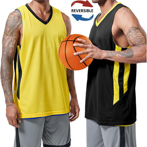 Nueva Camiseta de Baloncesto Reversible sin Mangas con Tirantes Ajustables Antibacterianos, Nombre del Equipo, Número y Logotipo Personalizados, Ropa Deportiva Personalizada - Product Image 4