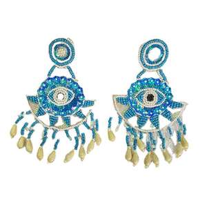 Boucles d'oreilles brodées à la main de qualité supérieure pour femmes à prix avantageux - Product Image 5