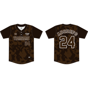 Camiseta de Béisbol Personalizada para Hombre, Manga Corta, Cierre de Botones, Tela de Malla de Poliéster/Algodón, Impresión por Transferencia de Calor, Secado Rápido - Product Image 2