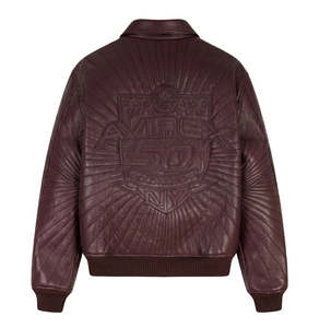 Veste en cuir Avirex pour homme de qualité supérieure, différentes couleurs disponibles, tailles personnalisées, meilleure vente, veste en cuir brodée - Product Image 2
