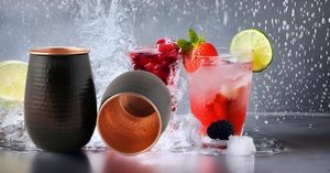 Verre à boire en cuivre pur écologique, fait main, élégant, durable, gobelet de stockage d'eau ayurvédique pour le bien-être - Product Image 2