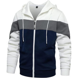 เสื้อฮู้ดผู้ชายแบบสวมหัวรุ่นใหม่ล่าสุด ผ้าถักนิตติ้ง 100% ผ้าฝ้ายฟลีซ สวมใส่สบายในฤดูหนาว สีพื้น ระบายอากาศได้ดี 100% ผ้าฝ้าย - Product Image 4