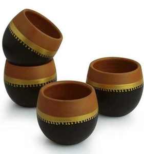 Tazas de Té y Café Kulhad de Barro Terracota Hechas a Mano de Lujo |   Ecológico Tradicional - Product Image 1
