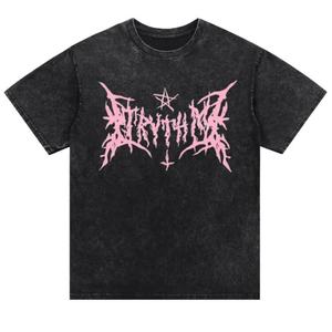 Camisetas Oversize de Algodón de Lujo con Estampado Gráfico Hip Hop, Estilo Boxy, de Alto Gramaje, Lavadas, Personalizables para Streetwear - Product Image 1