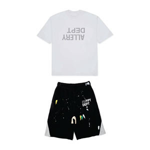 Ensemble deux pièces sur mesure pour homme 2026 – T-shirt et short streetwear 100 % coton Galleria – Survêtement d'été pour homme - Product Image 4