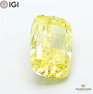 Diamant de laboratoire CVD certifié IGI, taille coussin, clarté VS2, couleur jaune vif fantaisie, 5,00 carats, pour solitaire de créateur - Product Image 5