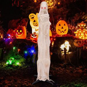 Decorazione di Halloween a forma di Mummia da 1,8 m con Occhi Rossi Luminosi a LED ed Effetto Animato - Product Image 2