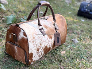 Sac de voyage en cuir véritable OEM, léger et multifonctionnel, capacité 36-55L, idéal pour les week-ends et les séjours d'une nuit - Product Image 5