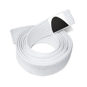 Cinturón de BJJ Negro 100% Poliéster con Logotipo Personalizado, Unisex, para Adultos, Entrenamiento de Artes Marciales, Ropa Deportiva Resistente - Product Image 2