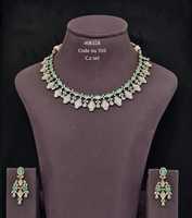 Parure de bijoux fantaisie plaquée or avec collier et boucles d'oreilles en zircon cubique rubis, motif feuille ovale, pour femme, idéale pour mariage et soirée