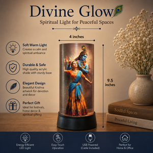 Radha Krishna LED Table <b>Lamp</b> Divine Spiritual Night Light Decorative Home Temple Bedroom <b>USB</b> Powered Acrylic Gift 9.5 Inch <b>Lamp</b> - Product Image 5