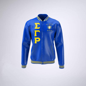 เสื้อแจ็คเก็ตหนัง PU ระบายอากาศได้ดี ปักลายเชนิลล์ ติดกระดุม ของชมรมซิกมาแกมมาโร  สำหรับองค์กรนี้ - Product Image 4