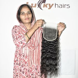 Extensions de cheveux humains indiens bruts, closure HD 6*6, ondulés, tissage naturel, tissage Genius, prix de gros, qualité vierge - Product Image 6