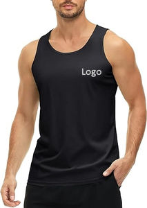 Sleeveless Muscle Tee Mens Fitness Running Gym <b>Vests</b> <b>Stringer</b> Tank Top Undershirt Breathable Sporty 100% Polyester Gym Wear - Product Image 3