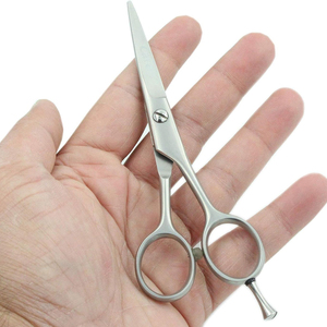 Ciseaux de coiffure professionnels en acier inoxydable, lame droite tranchante, pour droitiers, manche incliné, ciseaux de salon - Product Image 2