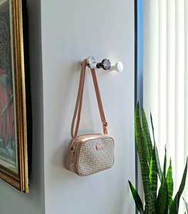 TCE Handcrafted Eco-Friendly Natural Marble <b>Cloth</b> Art Deco Wall <b>Hanger</b> Premium Wall Mounted Hanging Accessory Home Hotel Retail - Product Image 2