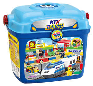 Jeu de train en plastique ABS OXFORD unisexe pour tout-petits avec rails et figurines pour les enfants de 3 ans et plus, fabriqué en Corée - Product Image 1