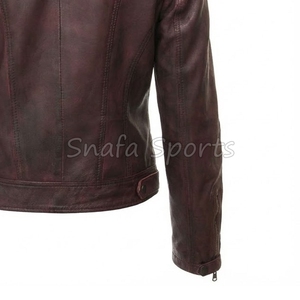 Women Designer Leather Crop <b>Jacket</b> <b>Short</b> Modern Coat Elegant Slim Fit Stylish Winter Fashion <b>Jackets</b> for Ladies - Product Image 5