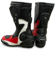 Bottes de course de moto personnalisées noires et rouges, chaussures de protection pour moto, équipement de motocross professionnel pour hommes - Product Image 1