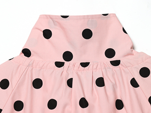 Pull-over en polyester tissé pour femme, à pois, col mandarin, manches classiques, longueur normale, style printemps, finition écologique - Product Image 6