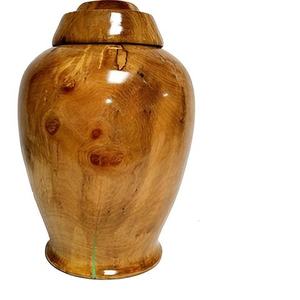 Urne funéraire en bois faite à la main, bois naturel poli, urne commémorative personnalisée, urne funéraire pour cendres d'adultes - Product Image 2