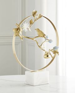 Escultura de Orquídea Chapada en Oro, Decoración de Mesa, Figura Artística Contemporánea para Sala de Estar - Product Image 3