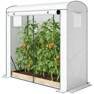 Mini Serra Portatile Bianca con Supporto per Piante per Giardino Domestico e Interni - Product Image 5