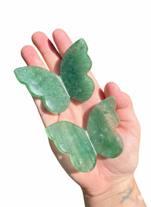 Quartz vert naturel, ailes de papillon 3D sculptées, pierre énergétique, spécimen minéral de guérison, décoration de bureau - Product Image 5