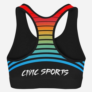 Nuevo verano Sexy Color sólido Yoga Bra Logotipo personalizado Sujetador deportivo de alto impacto para mujer - Product Image 2