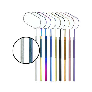 Miroir carré lumineux personnalisé multicolore en acier inoxydable pour extensions de cils, finition argentée, pour salon de beauté - Product Image 2