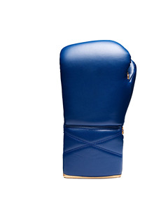 OEM ODM Blue Leather Boxing Competition Gloves Lace-Up Training Gear for Adults Breathable Design Professional Fight Equipment - Product Image 5