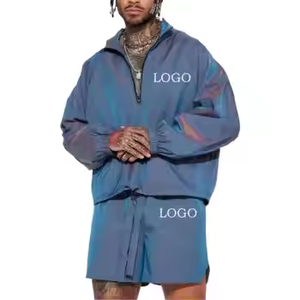 Ropa Deportiva para Hombre JUST FITNESS GEARS, Secado Rápido, 100% Algodón, Ligera, Diseño 2 en 1, Cierre de Cremallera en la Parte Delantera, Manga Corta, para Otoño y Running - Product Image 1