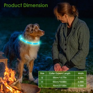 Collar de perro LED recargable por USB, iluminación multicolor, longitud cortable para perros pequeños, medianos y grandes para caminar de noche - Product Image 3