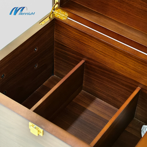 Boîte à bijoux en bois de parfum grande <span class=keywords><strong>caisse</strong></span> de rangement en bois boîte en bois personnalisée avec poignée boîte en bois - Product Image 5