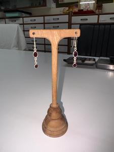 Gigli Rigli Gems ER0248 925 Sterling Silver Natural Garnet <b>Drop</b> <b>Earrings</b> Ethnic Style for Weddings Anniversaries Any Party Great - Product Image 4